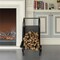 Gardenised Indoor and Outdoor Patio Iron Firewood Log Cart with Wheels and Fireplace Tool Set, Black QI004553 - alternate 5